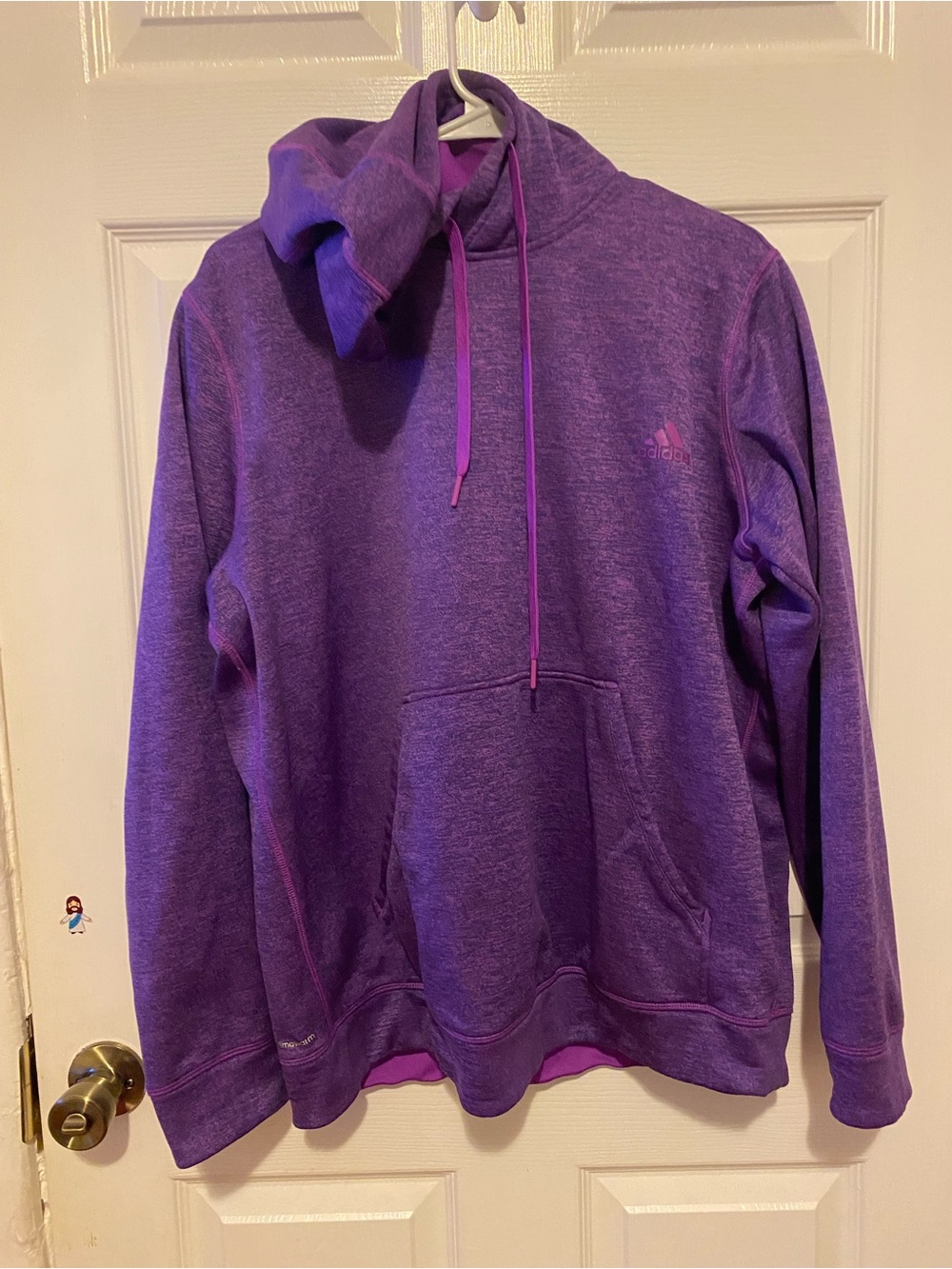 Adidas womens Purple Hooded Sweatshirt